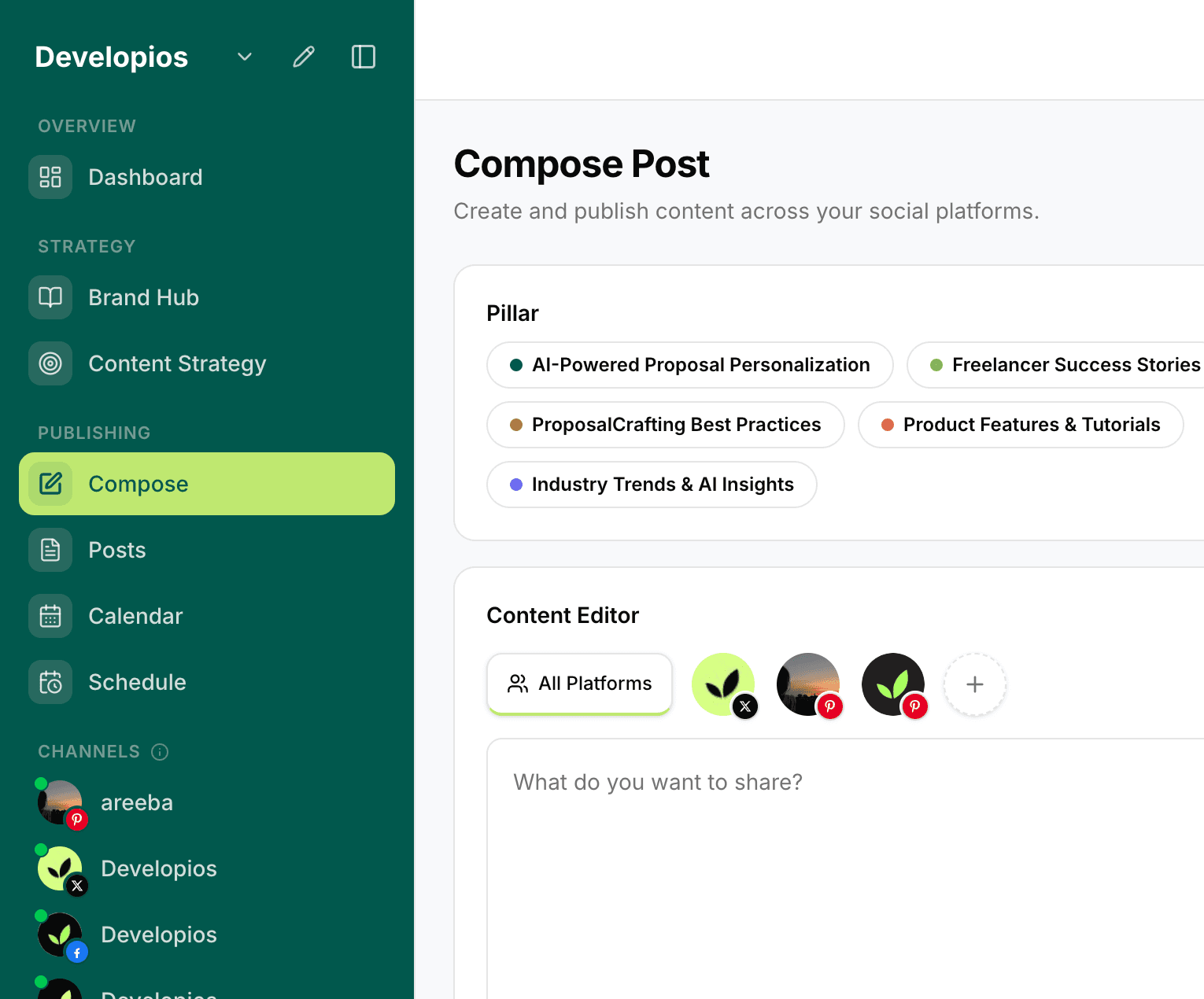 Zempost compose workspace